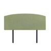 Linen Fabric Queen Bed Curved Headboard Bedhead - Olive Green