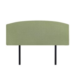 Linen Fabric Queen Bed Curved Headboard Bedhead - Olive Green