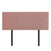 Linen Fabric Queen Bed Deluxe Headboard Bedhead - Pearl Copper Brown