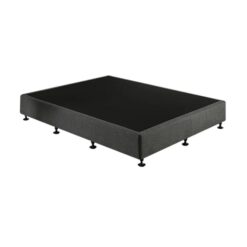 Palermo Queen Ensemble Bed Base Platinum Graphite Linen Fabric