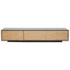 Palma 2 Drawer Flip Door TV Unit, 230cm, Natural / Black