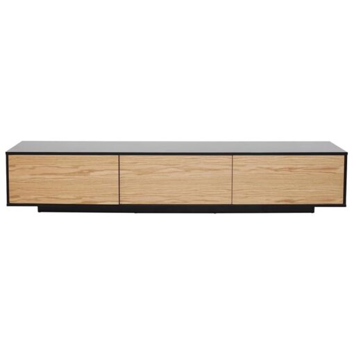Palma 2 Drawer Flip Door TV Unit, 230cm, Natural / Black