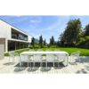 Siesta Vegas 11 Piece Commercial Grade Outdoor Extendable Dining Table Set, 260-300cm, with Air Armchair, White