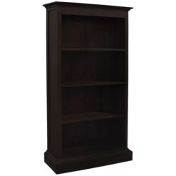 Tasmania Mahogany Timber Wide Bookcase, Chocolate