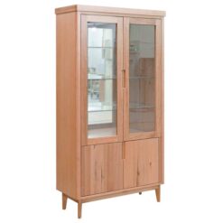 Cabarita Tasmanian Oak Timber 4 Door Display Cabinet