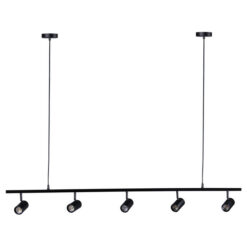 Colleen Aluminium Adjustable Pendant Bar Spotlight, 5 Light
