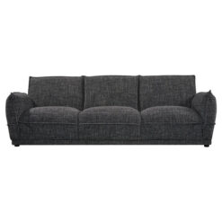 Dorio Melange Fabric Sofa, 3 Seater, Charcoal