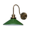 Gemma Glass & Metal Wall Light, Green