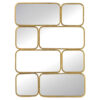 Golden Eye Iron Frame Wall Mirror, 81cm