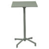 Helvetia Steel Square Outdoor Bar Table, 70cm, Thyme Green