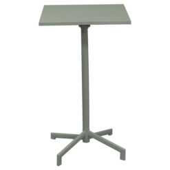Helvetia Steel Square Outdoor Bar Table, 70cm, Thyme Green