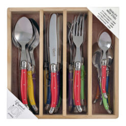 Laguiole Etiquette 24 Piece Cutlery Set, Multi
