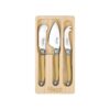Laguiole Etiquette 3 Piece Mini Cheese Knife Set, Ivory