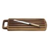 Laguiole Silhouette 2 Piece Acacia Bread Board & Knife Set, Ivory