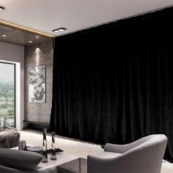 Large Thick Velvet Blockout Curtains 600x 270cm PINCH PLEAT 2 panel+Hooks Black
