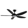 Martec Esprit Indoor / Outdoor Smart DC Ceiling Fan with CCT Dimmable LED Light, 132cm/52", Matt Black