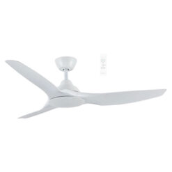 Martec Impact Indoor / Outdoor Smart DC Ceiling Fan, 132cm/52", Matt White