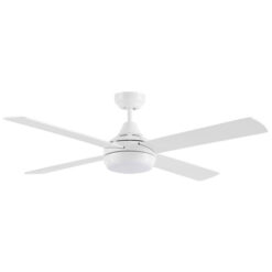 Martec Link AC Ceiling Fan with CCT Dimmable LED Light, 122cm/48", White