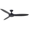 Martec Newport Indoor / Outdoor DC Ceiling Fan, 142cm/56", Matt Black