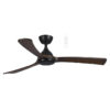 Martec Norfolk Indoor / Outdoor Smart DC Ceiling Fan, 142cm/56", Matt Black / Walnut