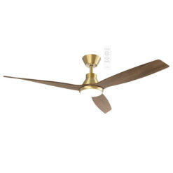 Martec Triumph Indoor / Outdoor Smart DC Ceiling Fan with CCT Dimmable LED Light, 132cm/52", Antique Bronze / Walnut