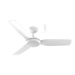 Martec Viper Indoor / Outdoor Smart DC Ceiling Fan with CCT Dimmable LED Light, 3 Blade, 132cm/52", Matt White
