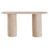 Molvo Stone Effect Oval Console Table, 150cm