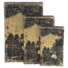 Orenda 3 Piece World Map Book Nested Storage Box Set