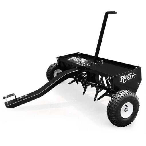 PLANTCRAFT Tow Behind Plug Lawn Aerator 1m (40") Wide, Universal Hitch for Ride on Mower, Garden Tractor