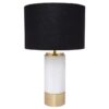 Paola Marble Base Table Lamp, White / Black