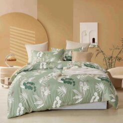 Print Microfibre Quilt Cover Set - Ultra Soft with Zipper Closure (Laura, King Size)