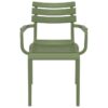 Siesta Helen Commercial Grade Indoor / Outdoor Dining Armchair, Olive Green