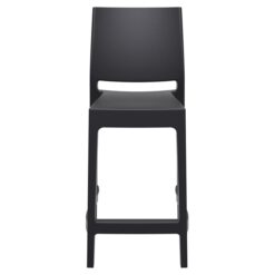Siesta Maya Commercial Grade Indoor / Outdoor Counter Stool, Black