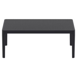 Siesta Sky Commercial Grade Indoor / Outdoor Coffee Table, 100cm, Black