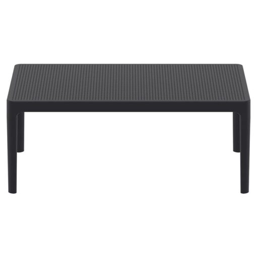 Siesta Sky Commercial Grade Indoor / Outdoor Coffee Table, 100cm, Black