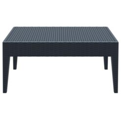 Siesta Tequila Commercial Grade Resin Wicker Outdoor Coffee Table, 92cm, Anthracite