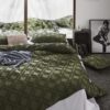 Tufted ultra soft microfiber quilt cover set-double khaiki green