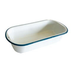 Urban Style Enamel Loaf Tin, 26cm, White