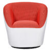 Verix Fabric Swivel Tub Chair, Red