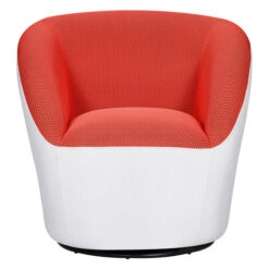 Verix Fabric Swivel Tub Chair, Red