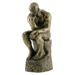 Veronese Cold Cast Bronze Coated Figurine, The Thinker, Small