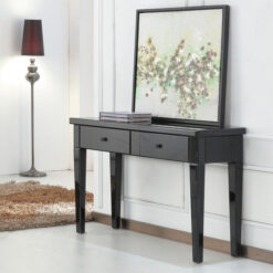 Vienna Mirrored Console Table, 125cm, Black