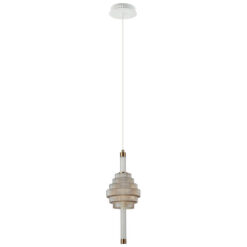 Wand Glass & Metal LED Pendant Light, CCT, Amber