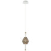 Wand Glass & Metal LED Pendant Light, CCT, Coffee