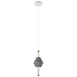 Wand Glass & Metal LED Pendant Light, CCT, Smoke