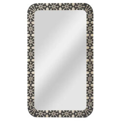 Adina Bone Inlay Frame Wall Mirror, 120cm, Grey