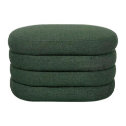 Albano Fabric Oval Ottoman Stool, Green