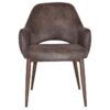 Albury Commercial Grade Eastwood Fabric Tub Chair, Metal Leg, Donkey / Light Walnut