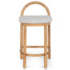 Alric Oak Timber Counter Stool, Natural / Clay Grey