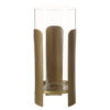 Amalfi Ansel Glass Hurricane with Iron Base, Large